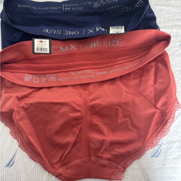 CNYX Lace Trim Panties Set - burnt orange and Blue. Better fit for medium - Picture 5 of 5